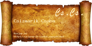 Csizmarik Csaba névjegykártya